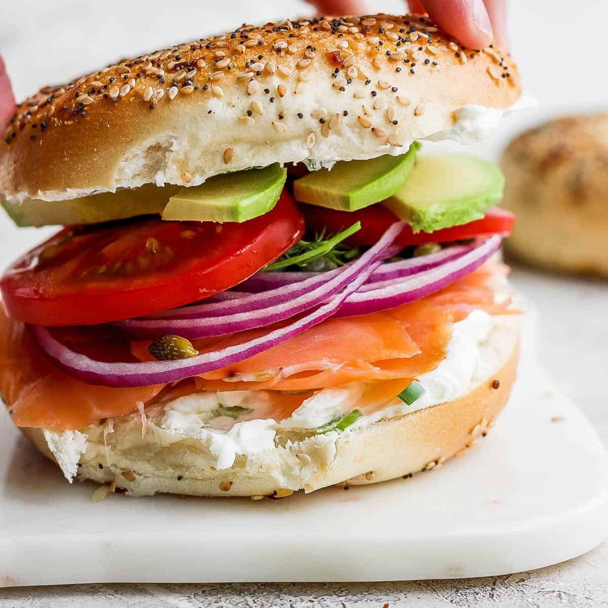 Bagels with Lox and Cream Cheese