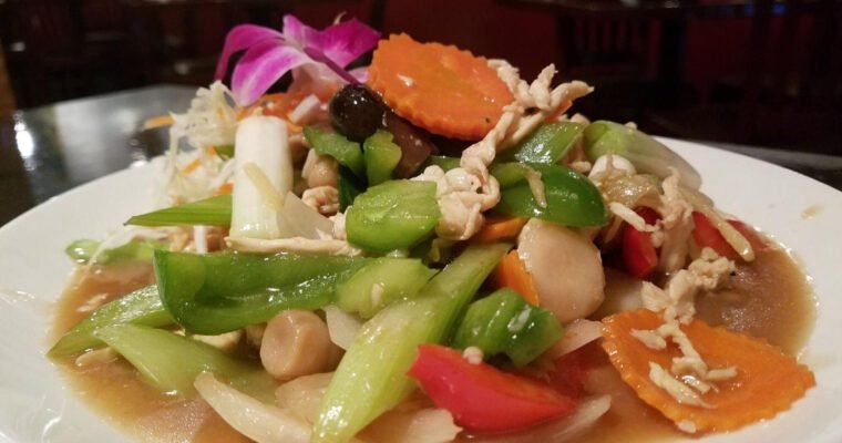 Vibrant Mighty Potent Asian Chicken Pasta Salad-Tempting Flavor Combination-Version 2